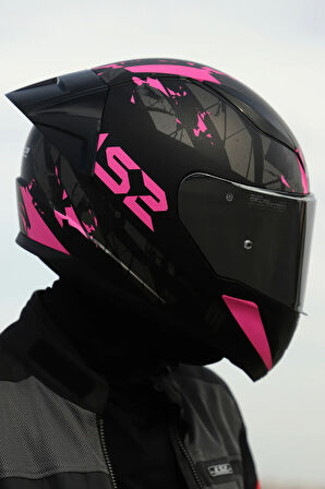 Rapıd 2 Race Palımnesıs Mat Siyah-Pembe Kask 2
