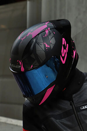 Rapıd 2 Race Palımnesıs Mat Siyah-Pembe Kask