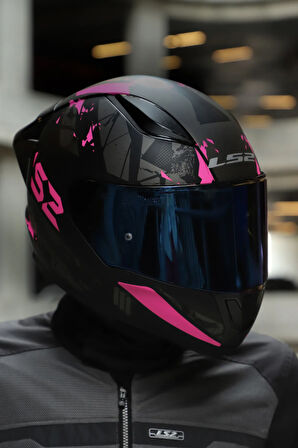Rapıd 2 Race Palımnesıs Mat Siyah-Pembe Kask