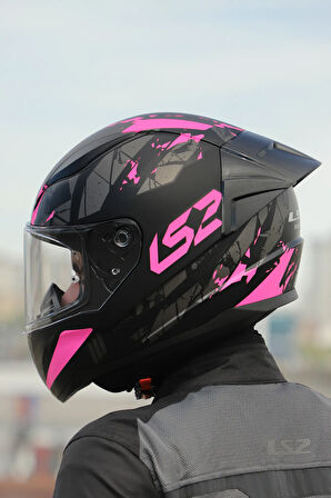 Rapıd 2 Race Palımnesıs Mat Siyah-Pembe Kask