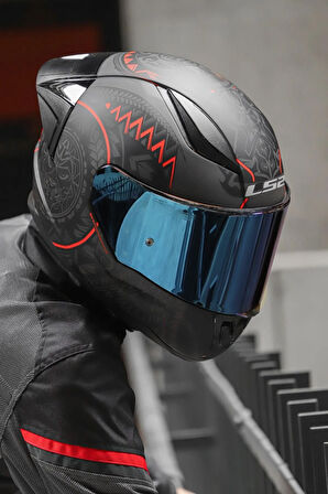 Rapid 2 Race Takaroa Mat Si?yah-kirmizi Kask