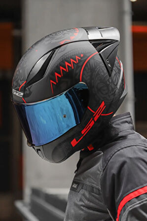 Rapid 2 Race Takaroa Mat Si?yah-kirmizi Kask