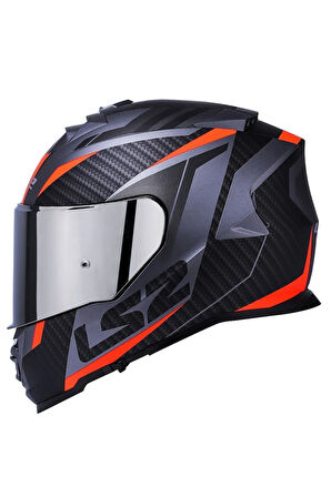 Storm 2 Racer Mat Tıtanıum-turuncu Kask
