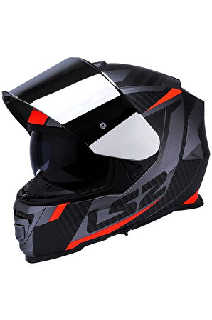 Storm 2 Racer Mat Tıtanıum-turuncu Kask