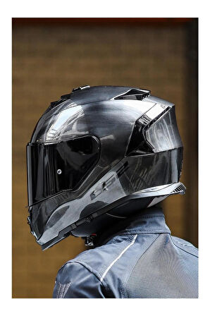 Storm 2 Jeans Siyah Vizörlü Kask