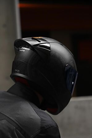 Rapıd Race Takaroa Mat Siyah Kask