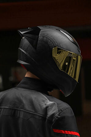 Rapid Race Takaroa Mat Siyah Kask + Spoiler