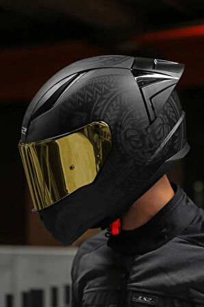 Rapid Race Takaroa Mat Siyah Kask + Spoiler