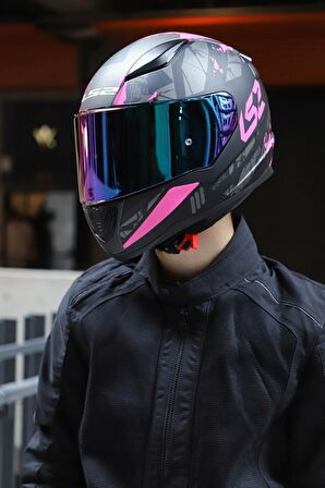 RAPID PALIMNESIS MAT SİYAH-PEMBE KASK