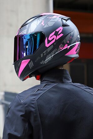 RAPID PALIMNESIS MAT SİYAH-PEMBE KASK