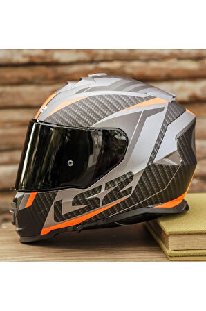 Storm 2 Racer Mat Tıtanıum-turuncu Kask