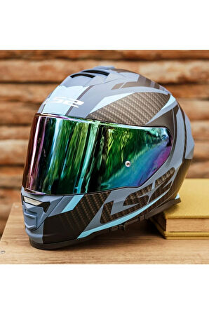 Storm 2 Racer Mat Mavi Kask