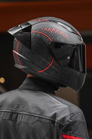 RAPID RACE TAKAROA MAT SİYAH-KIRMIZI KASK