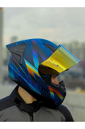 RAPID 2 RACE OPTIK MAT MAVİ-MOR KASK