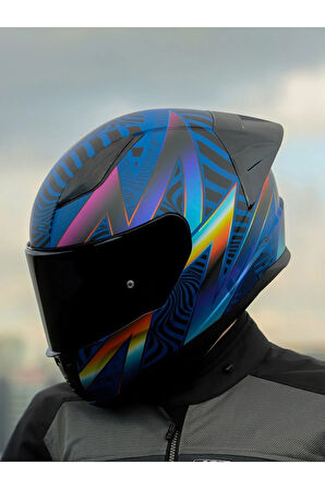 RAPID 2 RACE OPTIK MAT MAVİ-MOR KASK