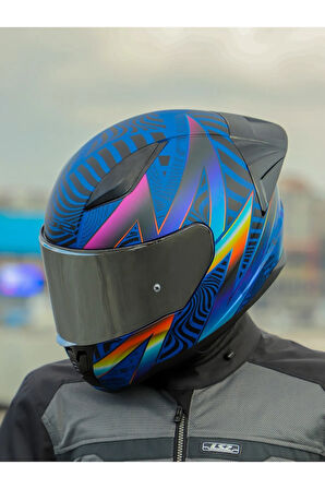 RAPID 2 RACE OPTIK MAT MAVİ-MOR KASK