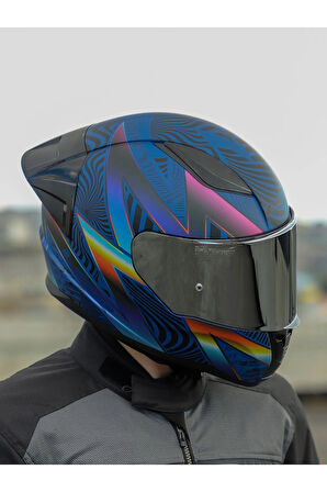 RAPID 2 RACE OPTIK MAT MAVİ-MOR KASK