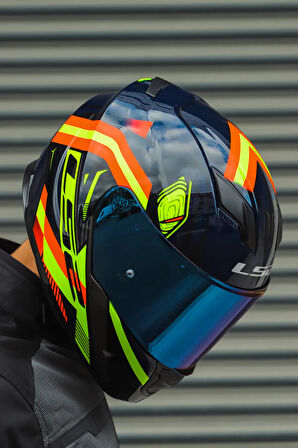 STREAM EVO REFLEX MAVİ TURUNCU KASK