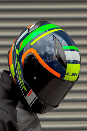 RAPID CHOS MAVİ NEON TURUNCU KASK