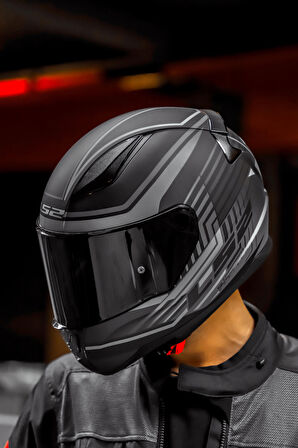 RAPID KRUISE MAT SİYAH-GRİ KASK