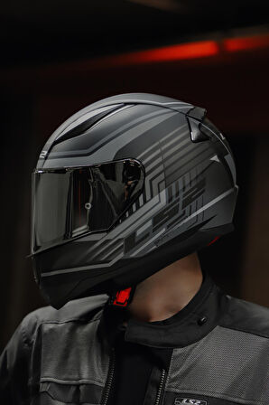 RAPID KRUISE MAT SİYAH-GRİ KASK