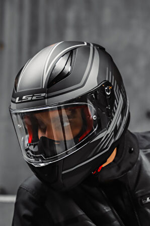RAPID KRUISE MAT SİYAH-GRİ KASK