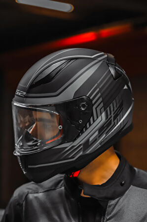 RAPID KRUISE MAT SİYAH-GRİ KASK