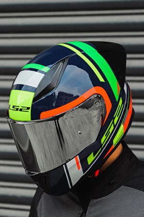 RAPID RACE CHOS MAVİ NEON TURUNCU KASK