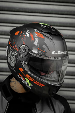 STREAM 2 ANGRY MONKEY MAT SİYAH-KIRMIZI KASK