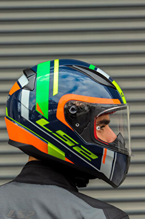 RAPID CHOS MAVİ NEON TURUNCU KASK