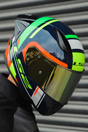 RAPID RACE CHOS MAVİ NEON TURUNCU KASK
