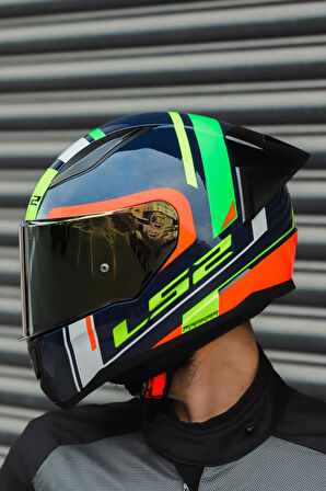 RAPID RACE CHOS MAVİ NEON TURUNCU KASK