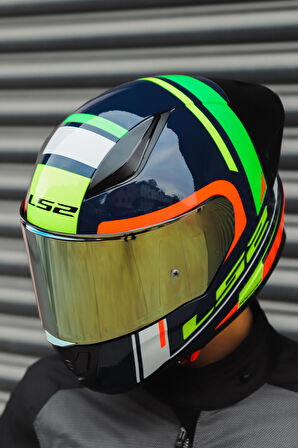 RAPID RACE CHOS MAVİ NEON TURUNCU KASK