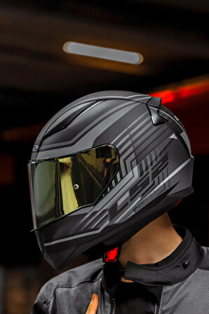 RAPID KRUISE MAT SİYAH-GRİ KASK