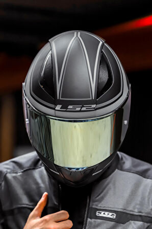 RAPID KRUISE MAT SİYAH-GRİ KASK