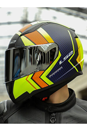 RAPID 2 EXTRA MAT NEON SARI-NAVY MAVİ KASK