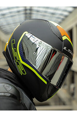 RAPID 2 EXTRA MAT NEON SARI-NAVY MAVİ KASK