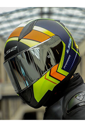 RAPID 2 EXTRA MAT NEON SARI-NAVY MAVİ KASK