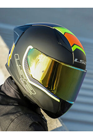 RAPID 2 RACE EXTRA MAT NEON SARI-NAVY MAVİ KASK