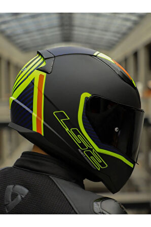 RAPID 2 EXTRA MAT NEON SARI-NAVY MAVİ KASK