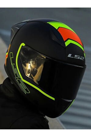 Rapıd 2 Race Extra Mat Neon Sarı-navy Mavi Kask Spoıler Siyah Cam