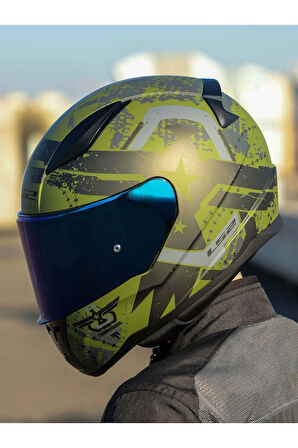 RAPID 2 THUNDER BIRDS MAT YEŞİL-SİYAH-GRİ KASK