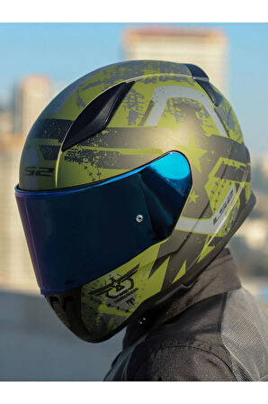 RAPID 2 THUNDER BIRDS MAT YEŞİL-SİYAH-GRİ KASK