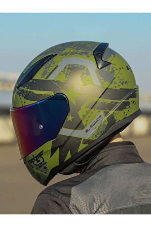 RAPID 2 THUNDER BIRDS MAT YEŞİL-SİYAH-GRİ KASK
