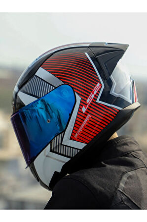 RAPID 2 RACE EXTRA BEYAZ-KIRMIZI KASK