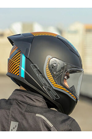 RAPID 2 RACE EXTRA MAT GRİ-NEON TURUNCU KASK