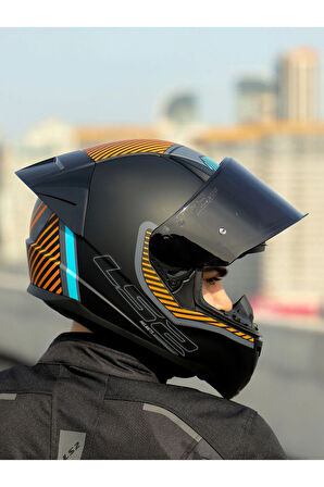 RAPID 2 RACE EXTRA MAT GRİ-NEON TURUNCU KASK