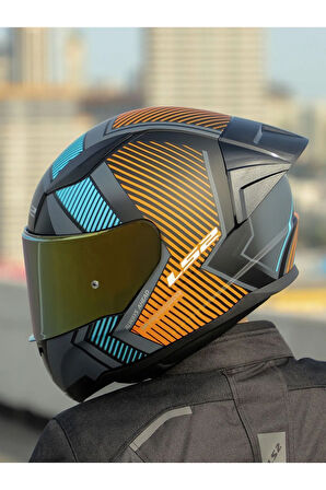 RAPID 2 RACE EXTRA MAT GRİ-NEON TURUNCU KASK