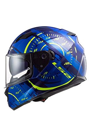 LS2 STREAM EVO TACHO MAVİ-NEON SARI KASK