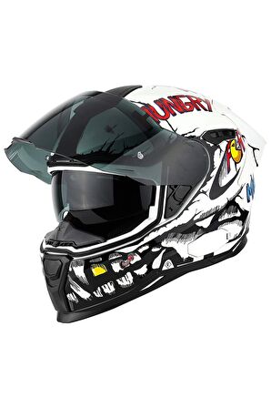 NEXX SX.100R HUNGRY MILES BEYAZ KASK